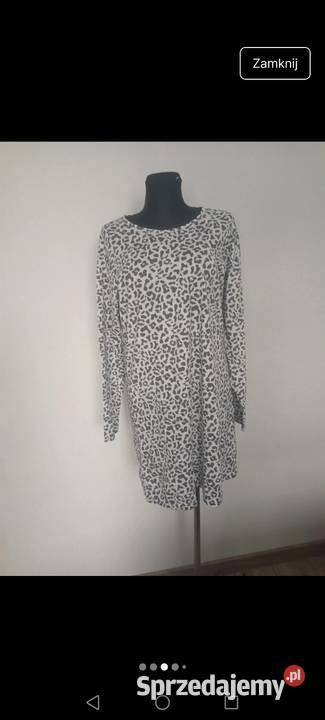 Sukienka panterka cętki bawełna elegancka 2YK