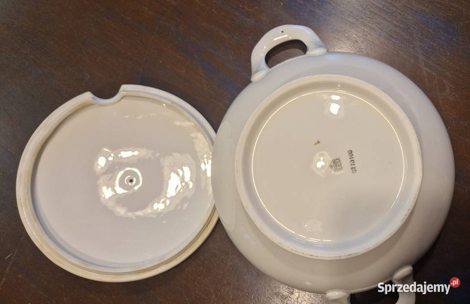 Stara WAZA NA ZUPĘ Ćmielów okrągła z pokrywką Lublin