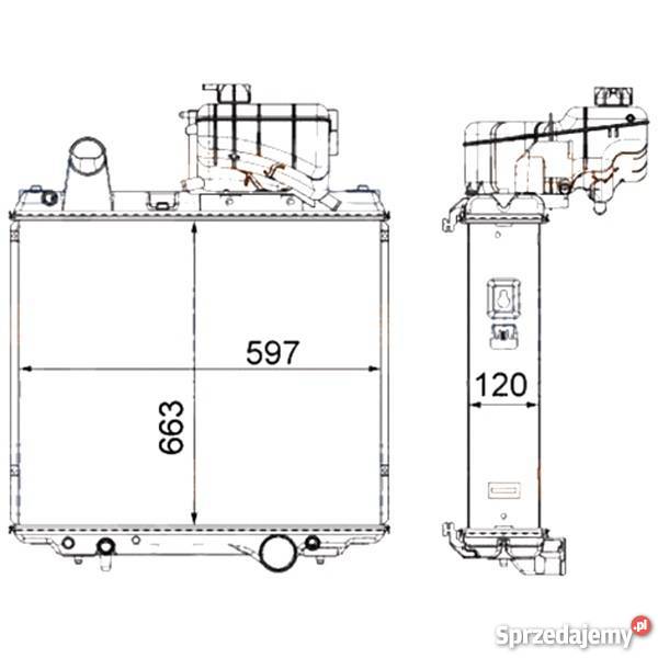 Chłodnica wody John Deere 7030 7430 7530 Części zamienne Łążynek
