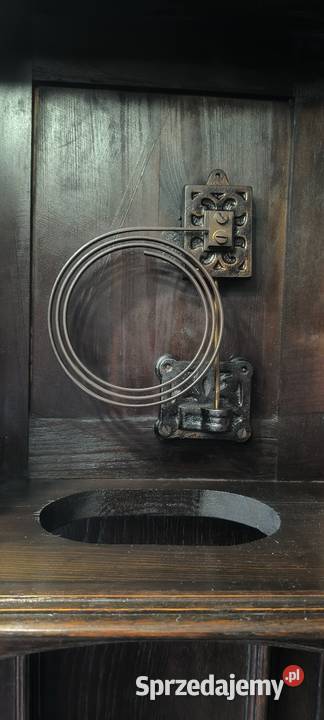 Piękny wielki zegar stojący w stylu gdańskim Kwaczała