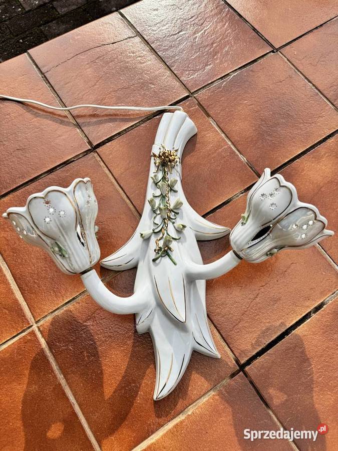 Kinkiet lampa ścienna ceramiczna porcelanowa Garwolin