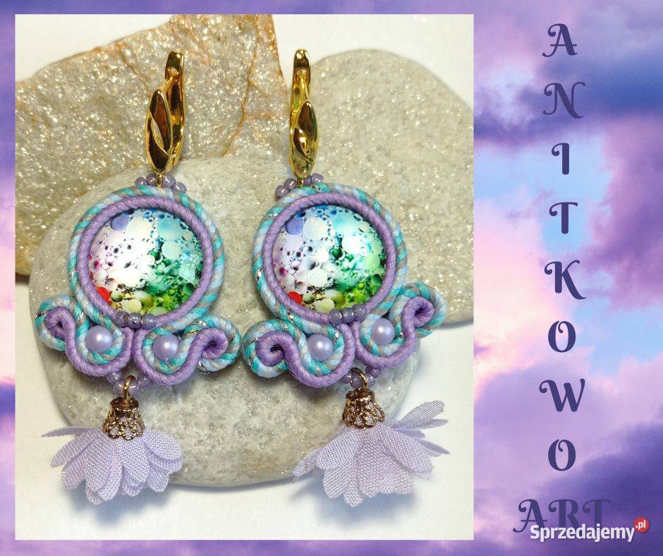 KOLCZYK FIOLETOWE DZIEWCZYNKI SUTASZ Lublin