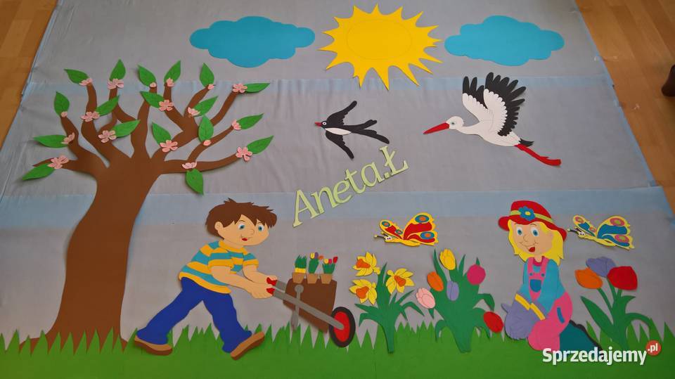 Dekoracje o tematyce wiosennej z brystolu 504 mazowieckie Garwolin