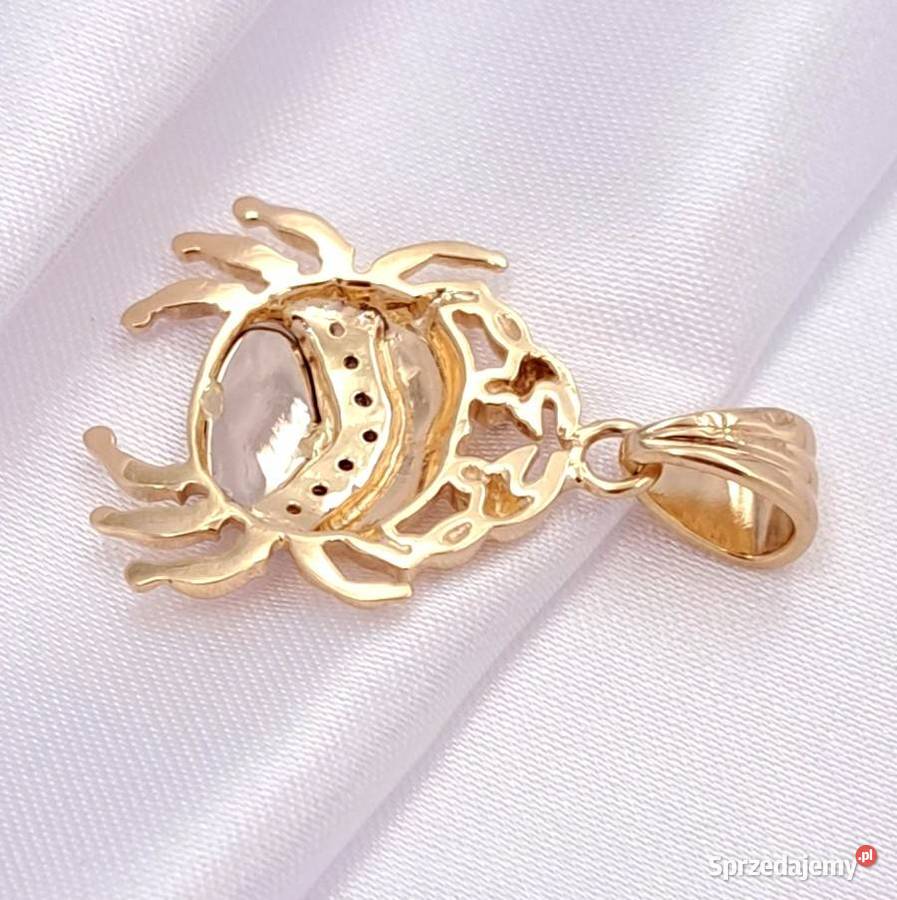 Wisiorek Złoty pr585 Znak Zodiaku RAK Z707 Pozostałe Poznań