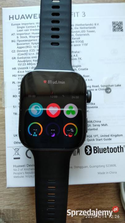 Smartwatch Huawei Watch Fit 3 Czarny Męskie Radom
