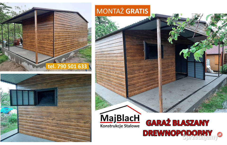 Złoty Dąb Garaż Blaszany Schowek Ogrodowy Wiata Olkusz
