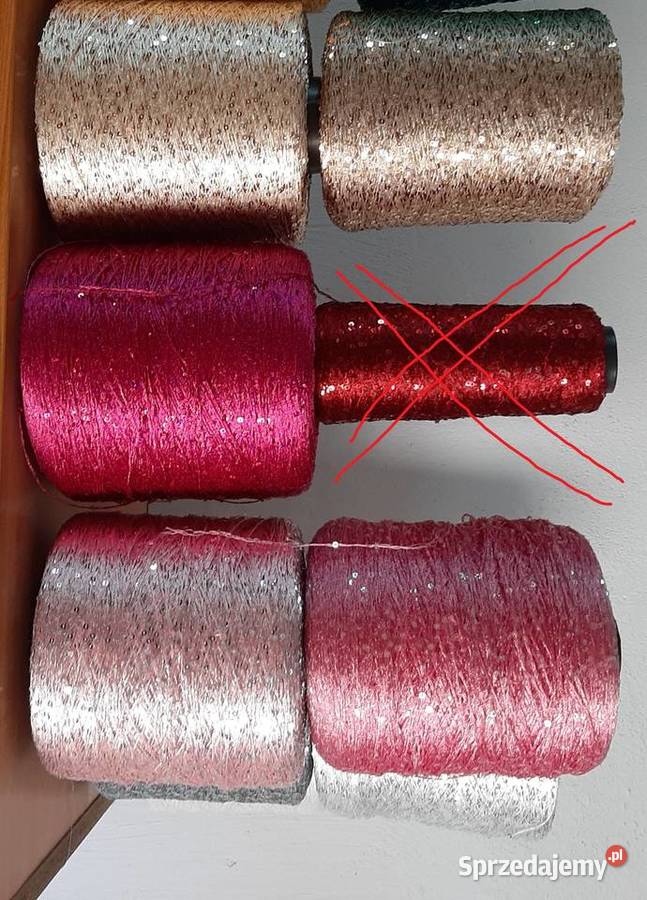 OZDOBNA PRZĘDZA Z CEKINAMI Łódź