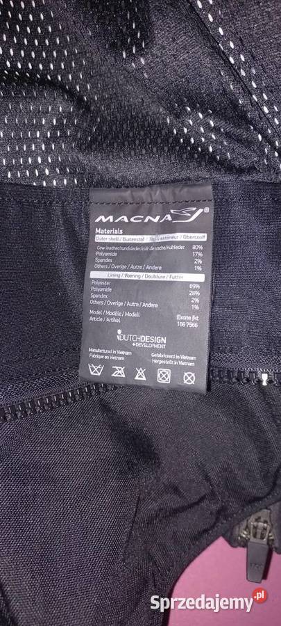 Kurtka motocyklowa skórzana MACNA Rozmiar MSuper śląskie Świerklany