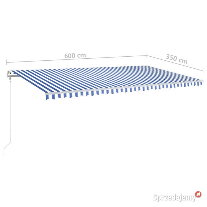 Ręcznie zwijana markiza z LED 6x35 m