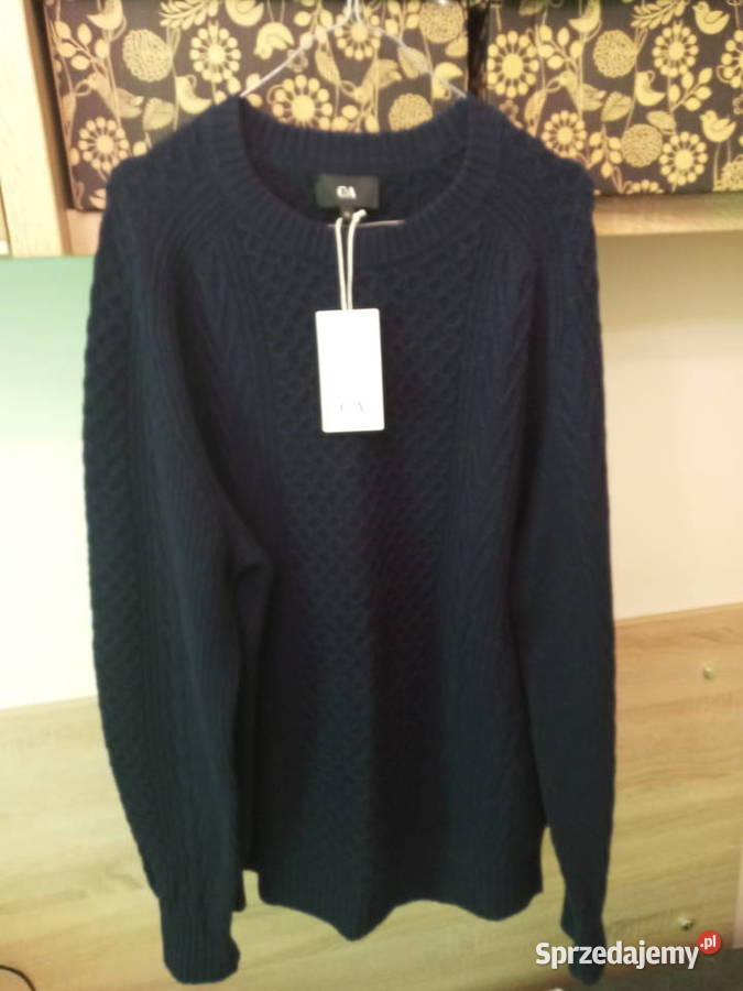 Granatowy sweter męski XL CA nowy z metką Swetry i golfy mazowieckie Warszawa