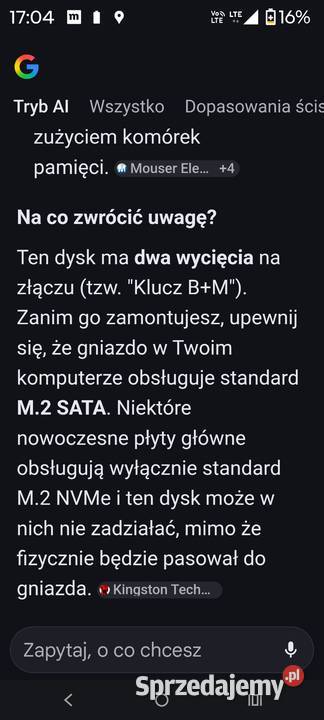 Dysk m 2 micron 1100 256 gb