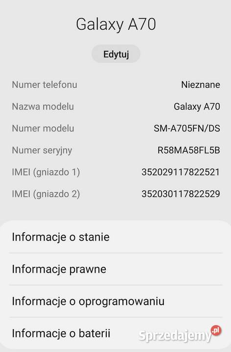 Samsung Galaxy A70 Płyta Główna