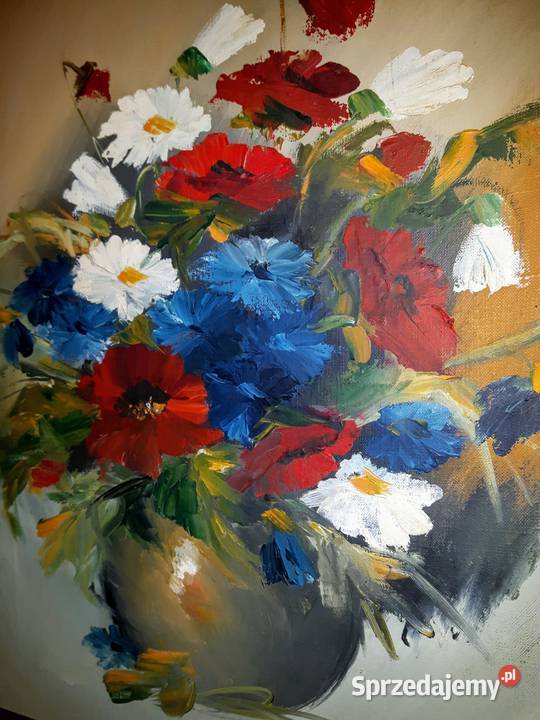 Kwiaty obraz olejny MBobrowska Warszawa