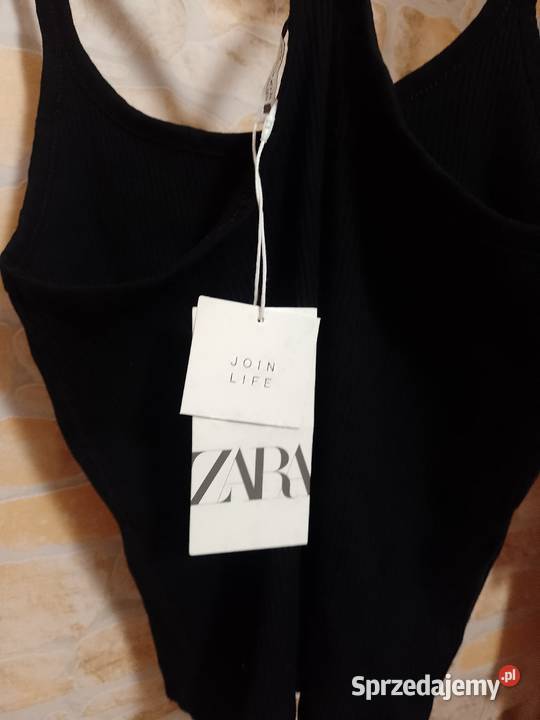 38M ZARA Czarna Bluzka bokserka top z Madrytu Kraków