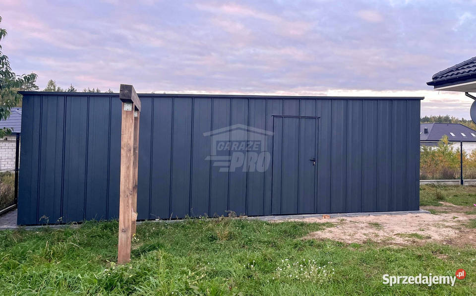 Garaż blaszany 6x8 brama uchylna drzwi blacha na Przemyśl