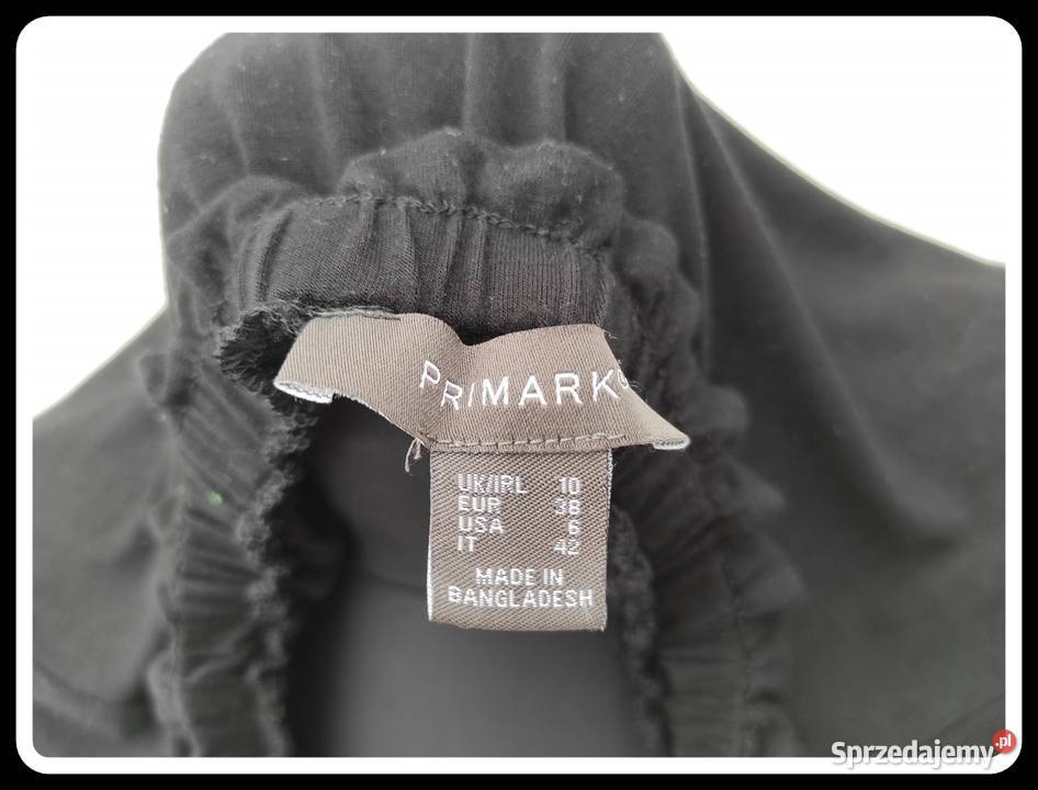 Czarna dopasowana spódnica na gumce z rozcięciem Rozmiar 38(M) Płock