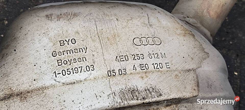 TŁUMIK AUDI A8 D3 4E0253612M Lipno sprzedam