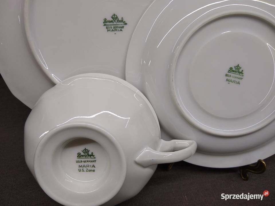 Filiżanka herbata Rosenthal Biała Maria US Zone wielkopolskie Kalisz