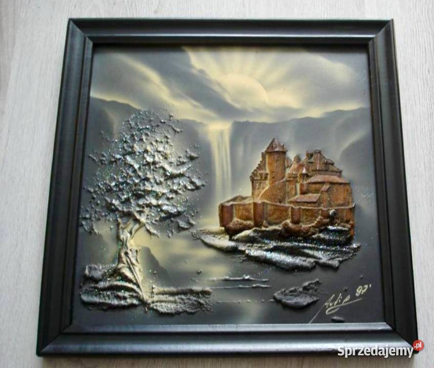 Czarno szary Obraz na ścianę 35 35 w czarnej