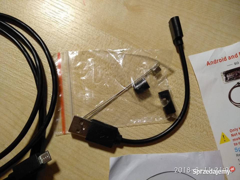 kamera endoskop inspekcyjna led 7mm 1 m długości Zduńska Wola sprzedam