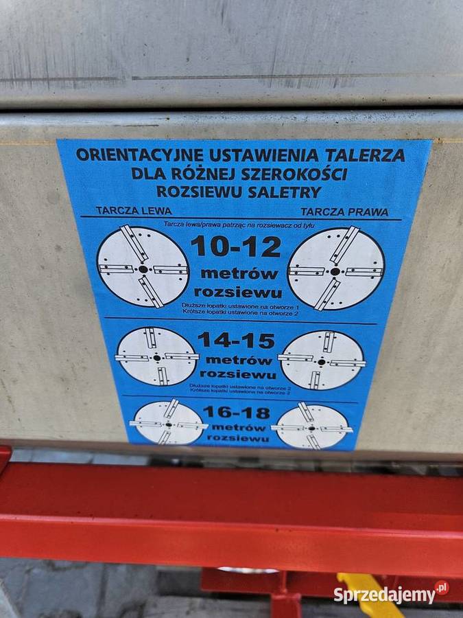 Solidny rozsiewacz nawozów z blachy nierdzewnej Popławy