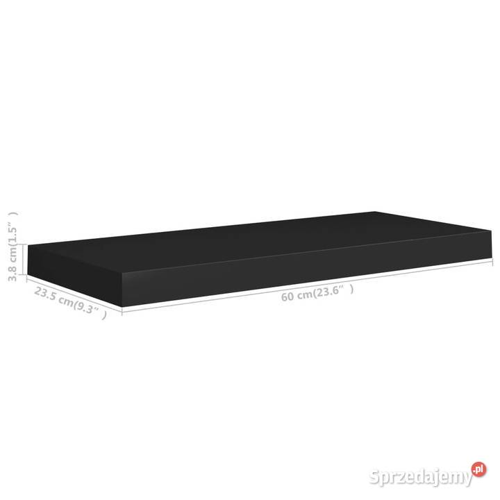 Półki ścienne 2 czarne 60x235x38 MDF WM323833 Warszawa