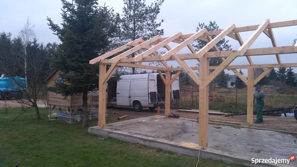 Wiata garażowa 105 garaż drewniany Kozienice