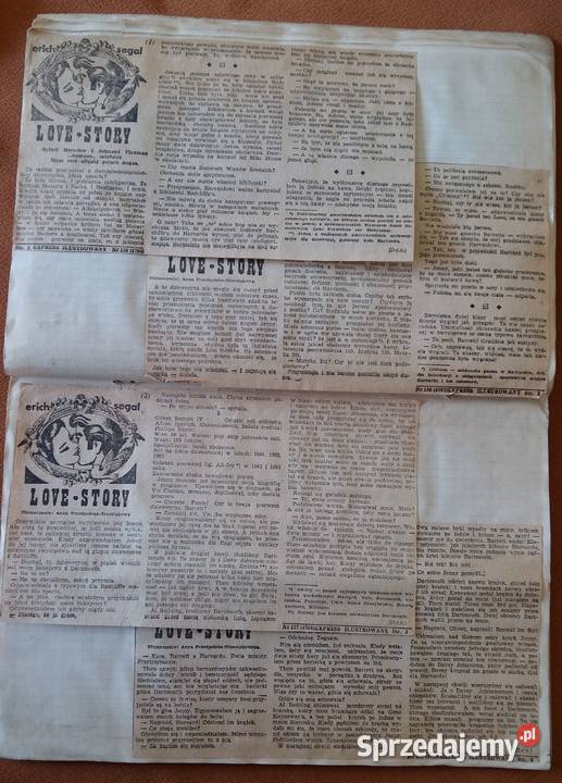 Powieść Love Story wydana w odcinkach w gazecie Łódź