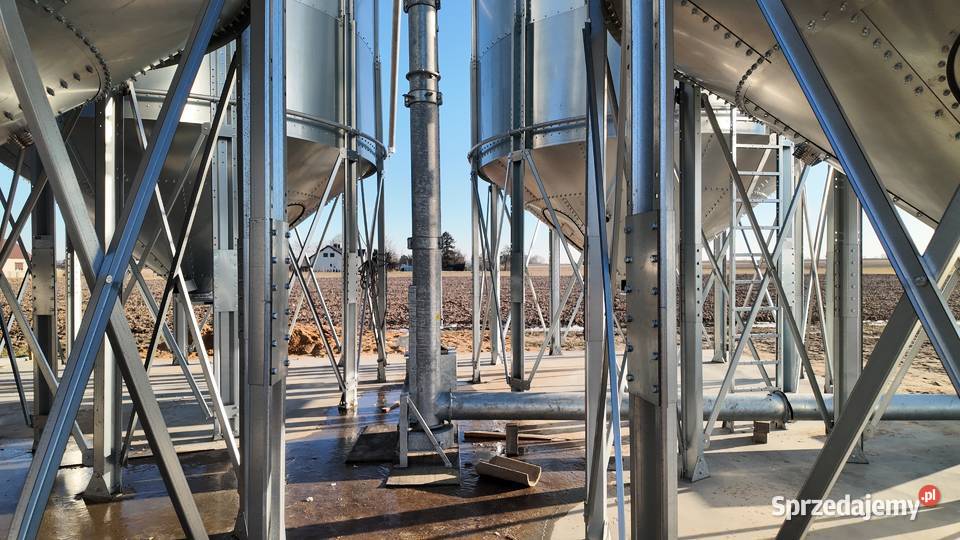 Silos zbożowy lejowy 1076 t POLSKI szybki termin wielkopolskie Września