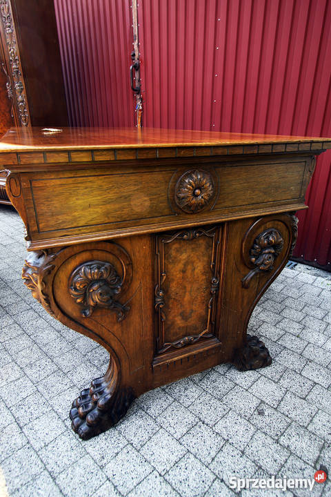Komplet gabinetowy biurko biblioteka 1920 r Wrocław sprzedam