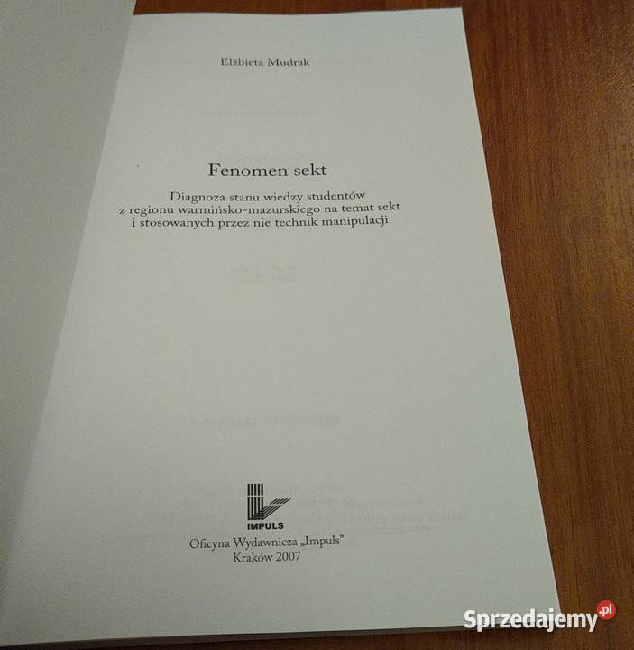 Fenomen sekt diagnoza stanu wiedzy studentów z miękka Kultura i Rozrywka Gdańsk