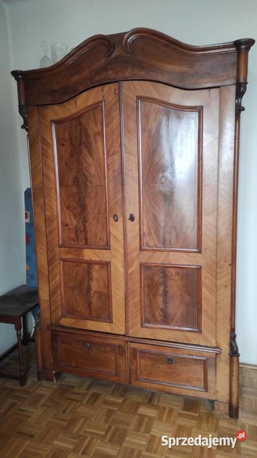 Szafa stylowa drewniana w stylu Biedermeier lite Antyki, Sztuka, Kolekcje mazowieckie Warszawa