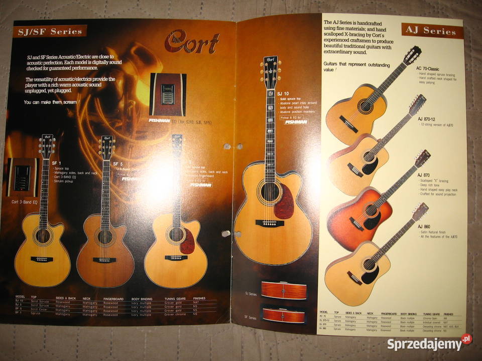 Cort Acoustic Guitars 1997 Catalog katalog gitar Kępice