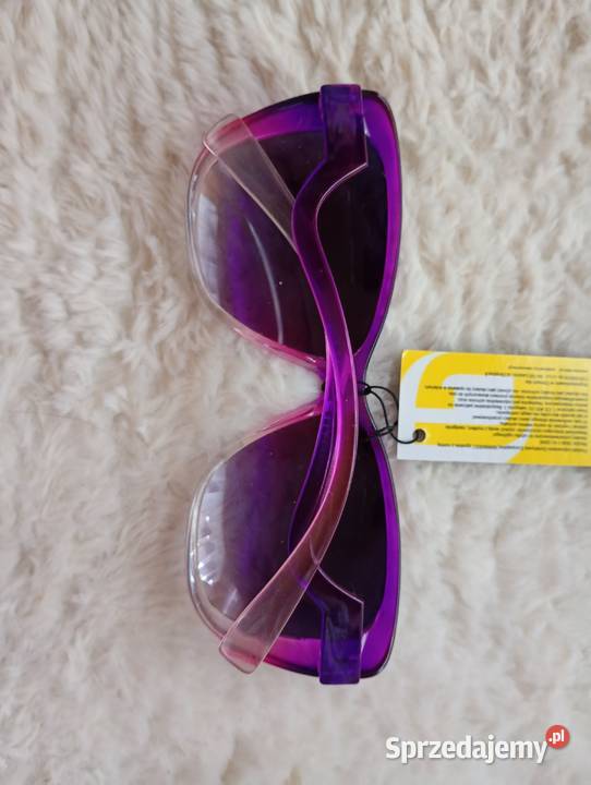 transparentno fioletowe okulary przeciwsłoneczne Filtr UV-400 kat. 3  Okulary Kraków