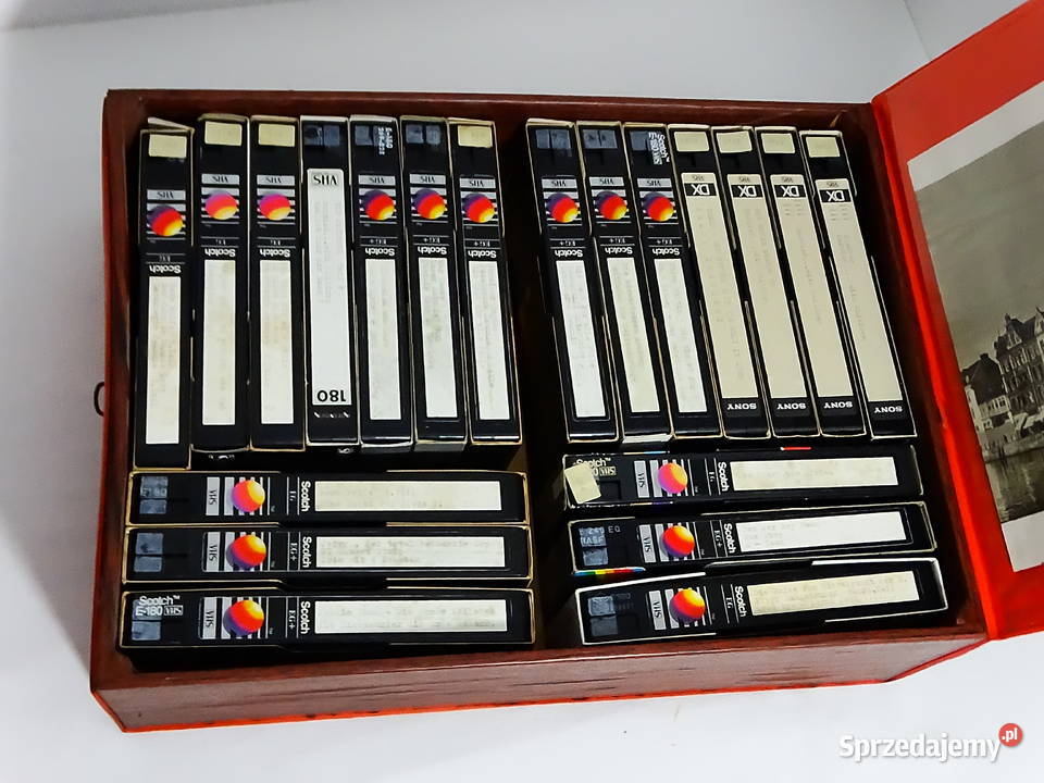 Etui transporter z rączką na 20 kaset VHS Video Biłgoraj