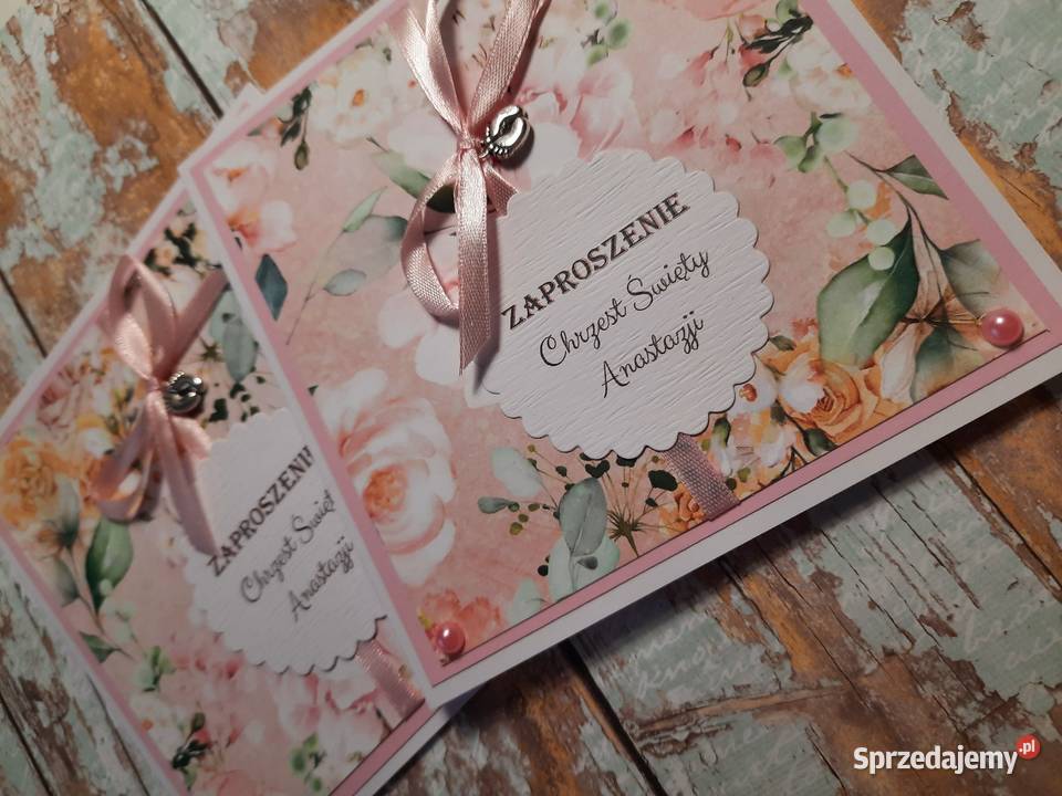 Zaproszenie na chrzest personalizowane Dęblin