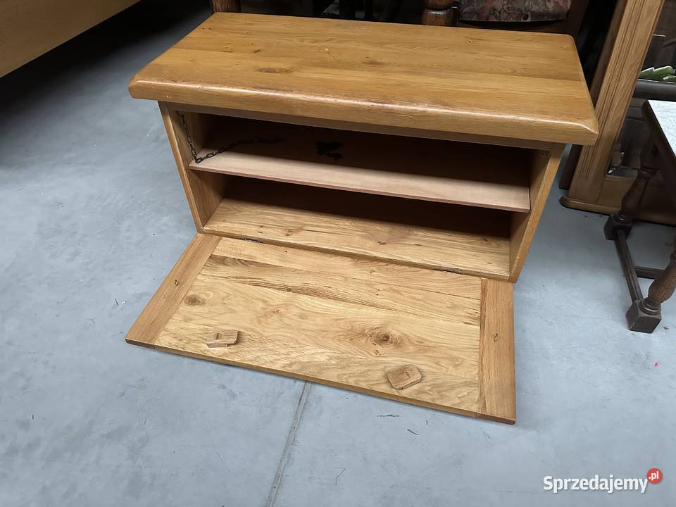 Masywna ciężka dębowa skrzynia komoda 88 wielkopolskie