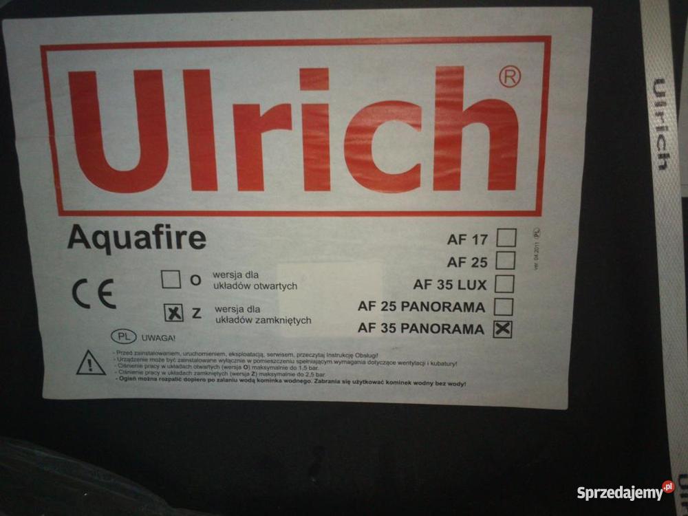 KOMINEK wodny 28KW ULRICH Aquafire drewno sprzedam