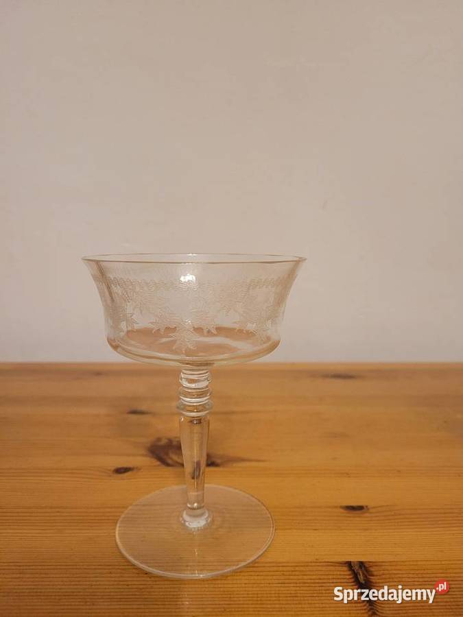 Kryształowe kieliszki do wina szampana stare Kieliszki i pucharki