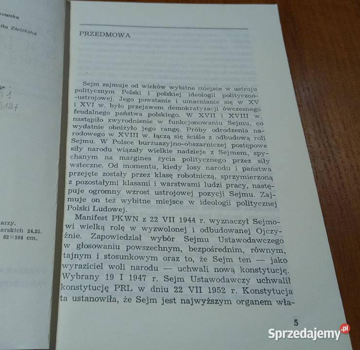 Parlament socjalistyczny ustrój wewnętrzny Książki naukowe i popularnonaukowe pomorskie Gdańsk