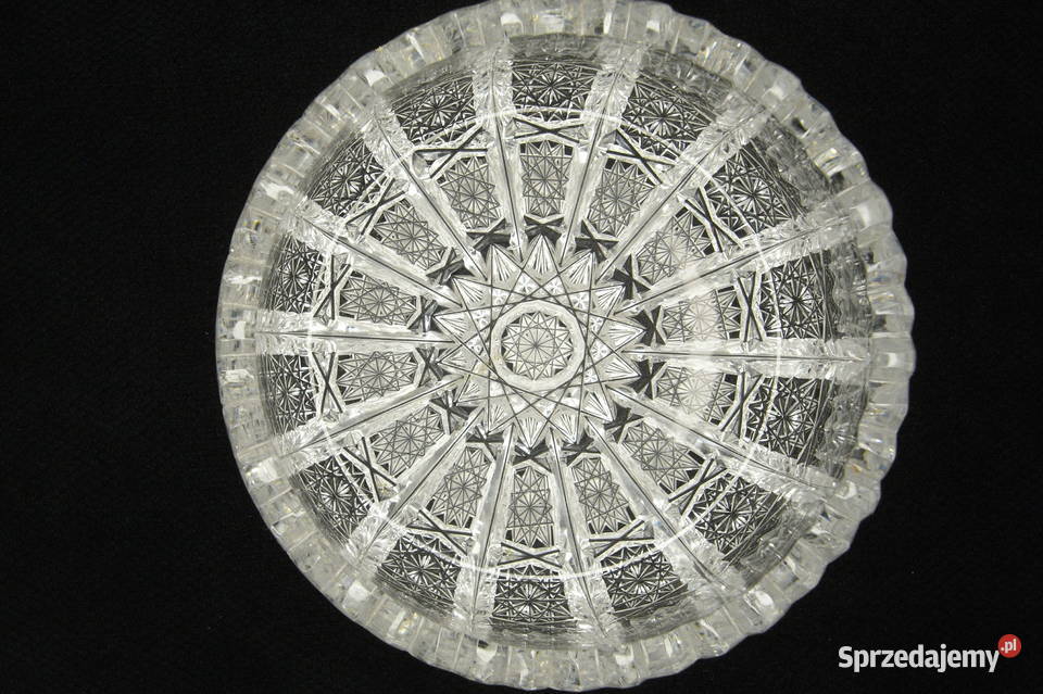 Antyk Wyjątkowa Czeska Misa Kryształowa lata Kraków