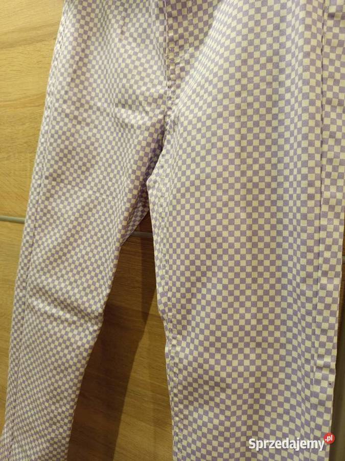 Spodnie damskie rurkiskinny w fioletowobiałą Rozmiar 36(S) Biłgoraj