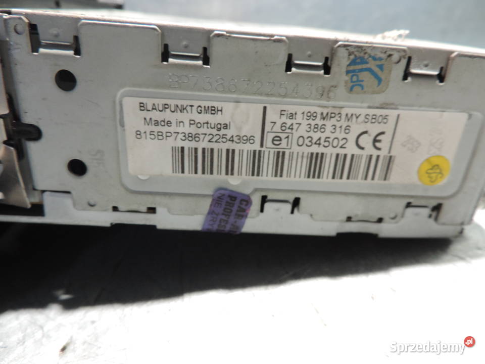 RADIO FIAT GRANDE PUNTO małopolskie Nowy Sącz