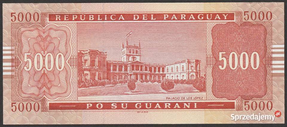 Paragwaj 5000 guaranies 2005 stan bankowy UNC Łódź