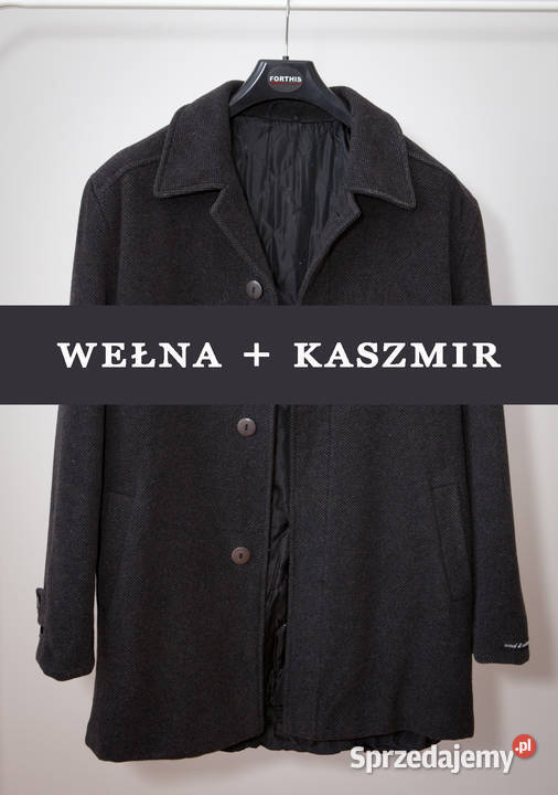 Elegancki włoski płaszcz męski wełna kaszmir Wrocław