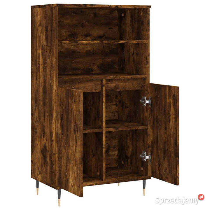 Wysoka szafka przydymiony dąb 60x36x110 WM831481 Warszawa sprzedam