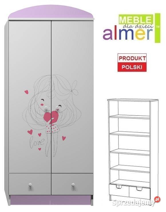 LOVE 23 N25 szafa dziecięca 80x53 w190 śląskie Żory