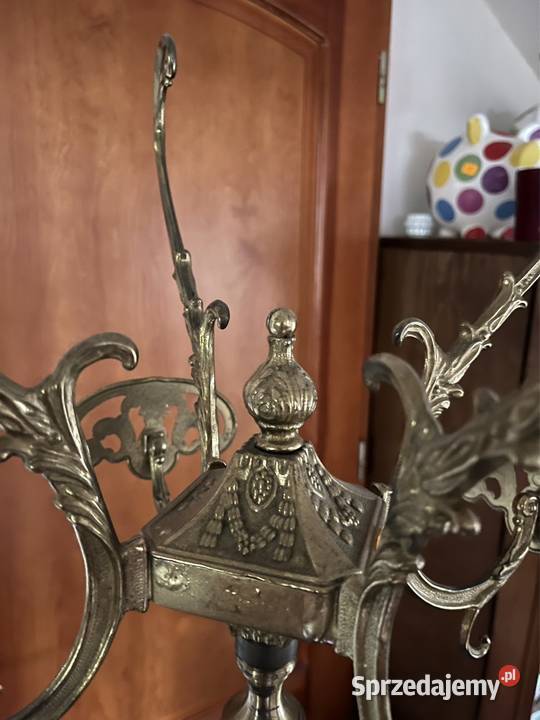 Wieszak Mosiądz i onyksowa kula Skręcany Gdańsk