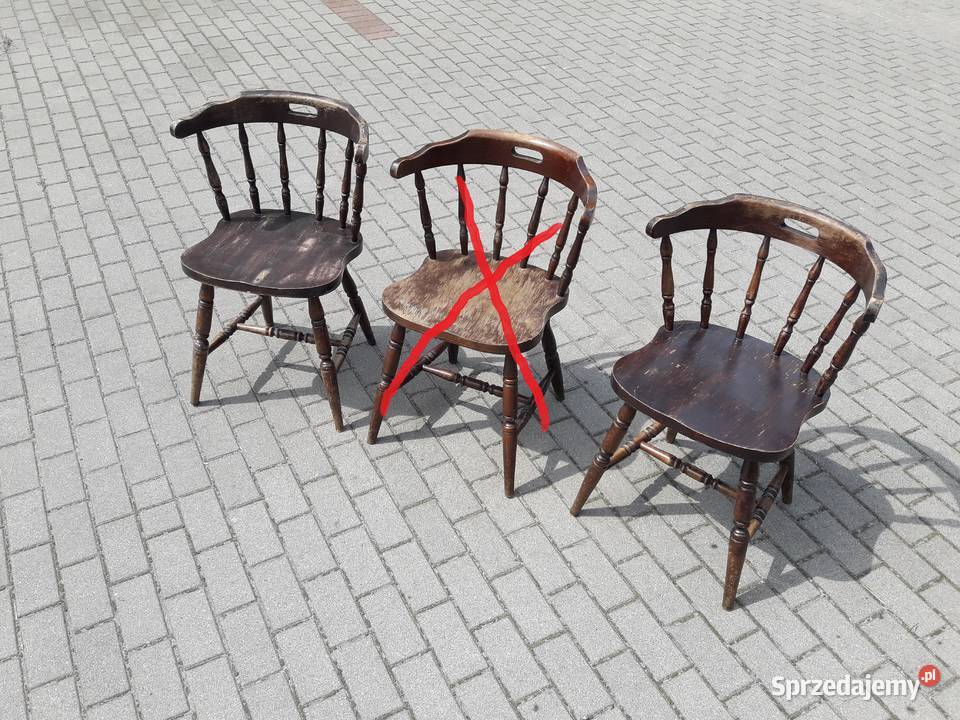 Krzesło drewniane Bonanza Nevada Vintage sztukę Gdynia