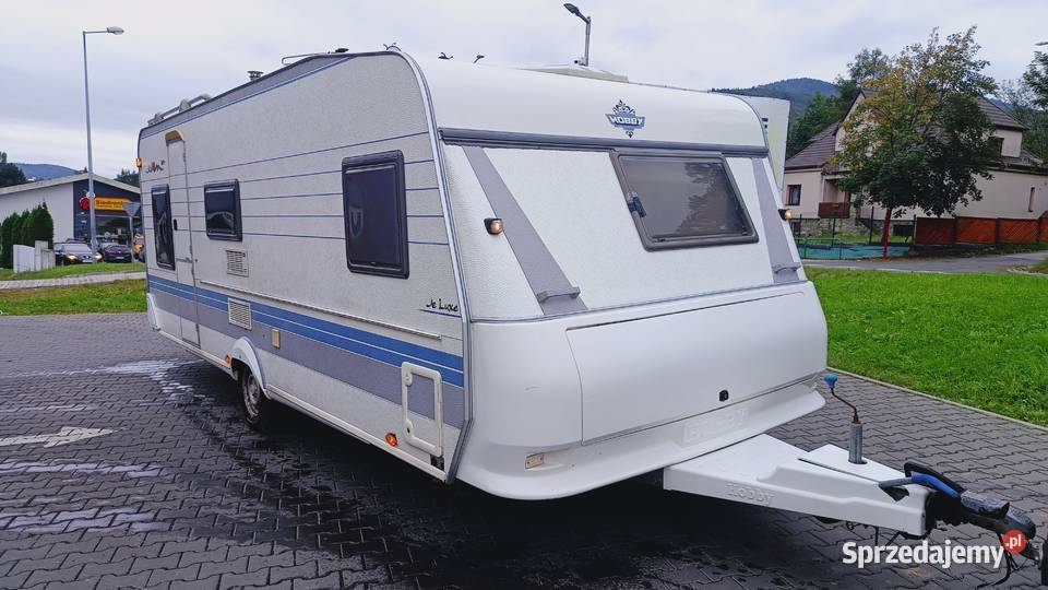 przyczepa kempingowa HOBBY ŁÓŻKA PIĘTROWE Rok produkcji 2000 Międzybrodzie Bialskie